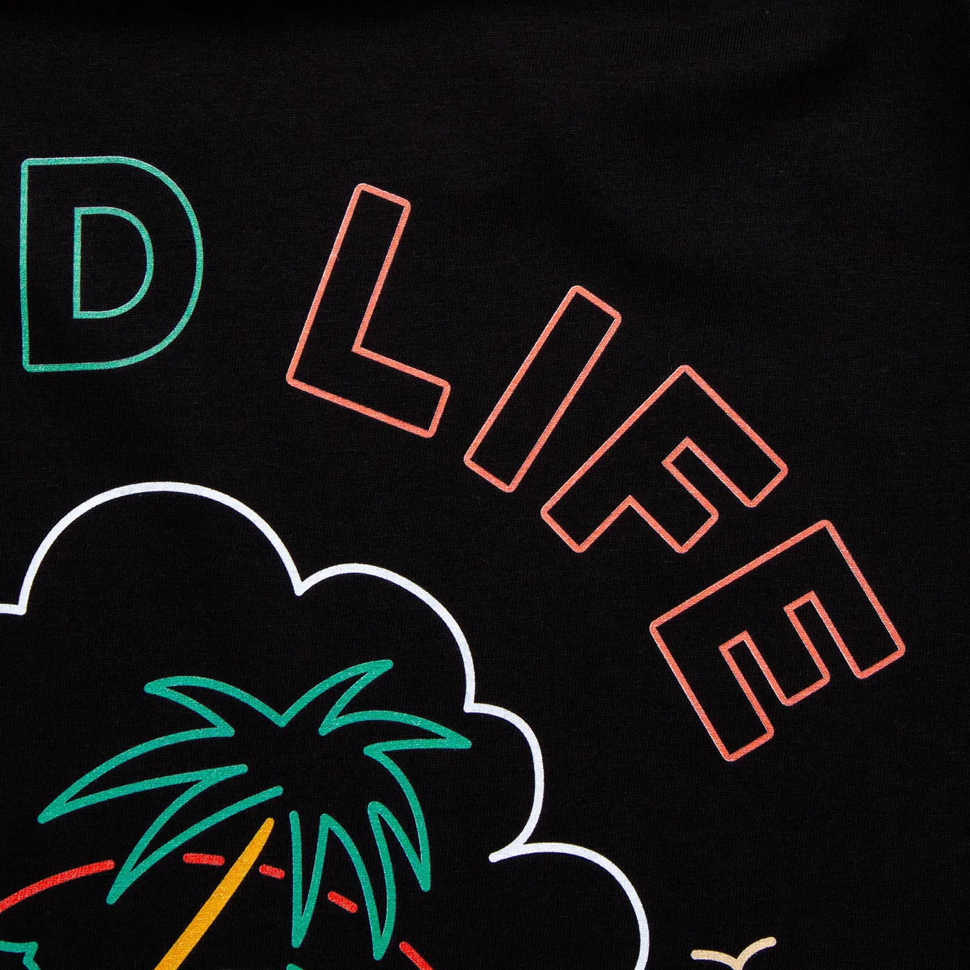 Neon Good Life Back Print - Sweatshirt - Black