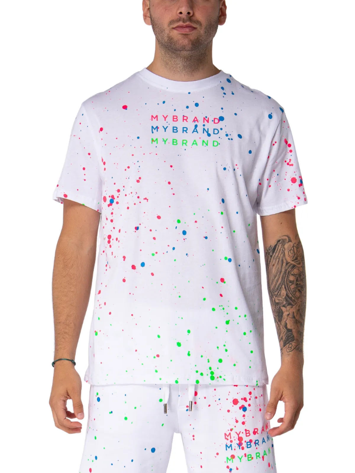 Neon Paint Splash MB Tshirt White | WHITE