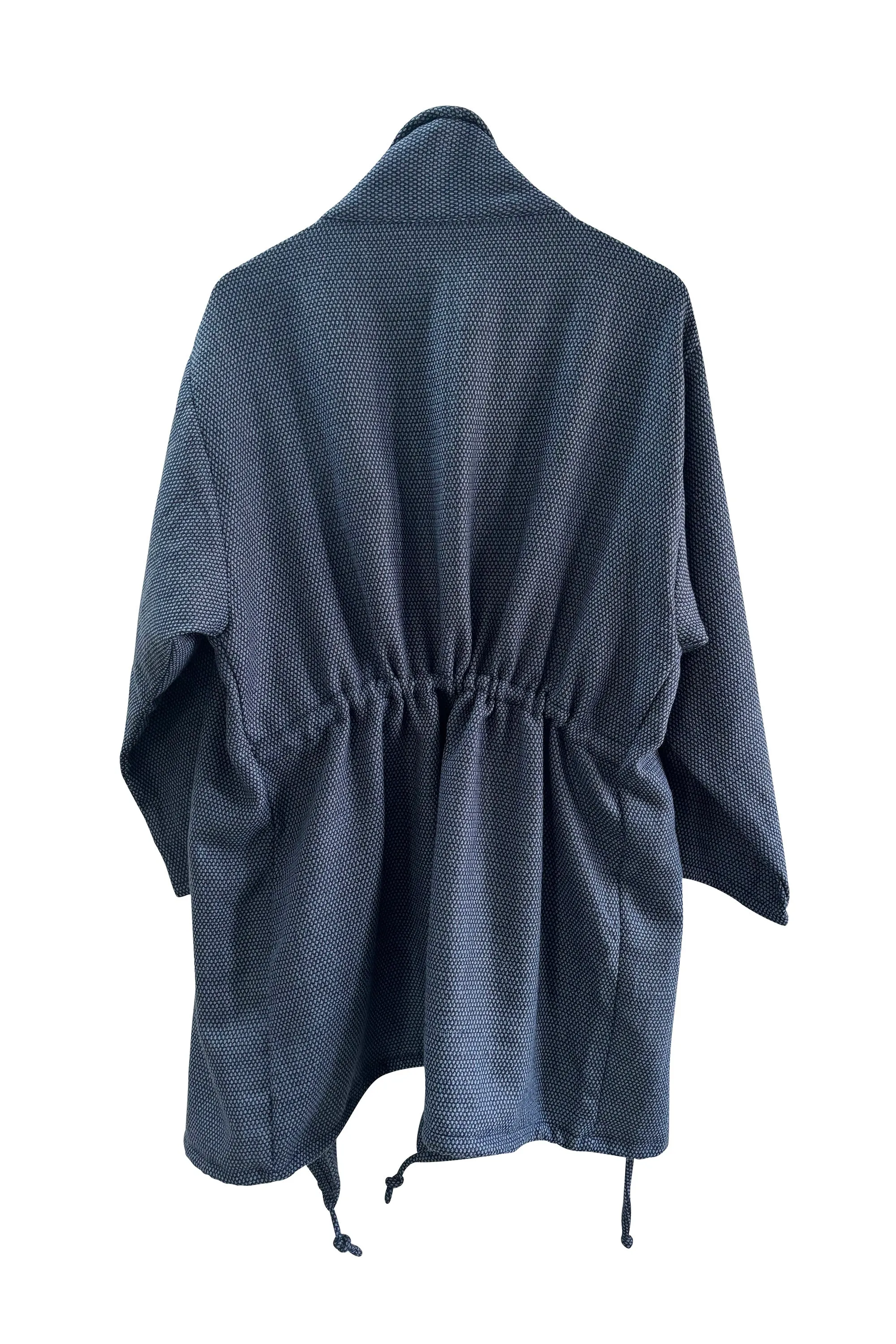 NEW! Wool Drawstring Overlay Blue Honeycomb