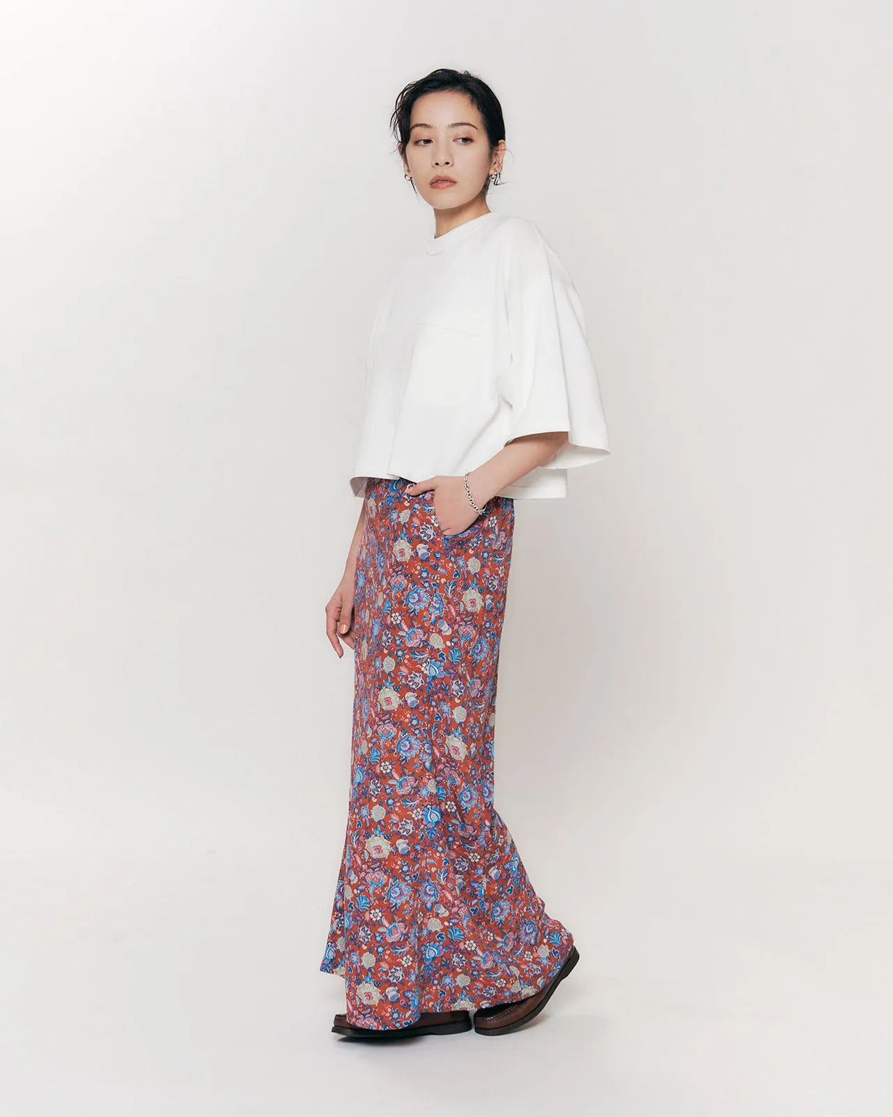 ORIENTAL FLOWER MERMAID SKIRT