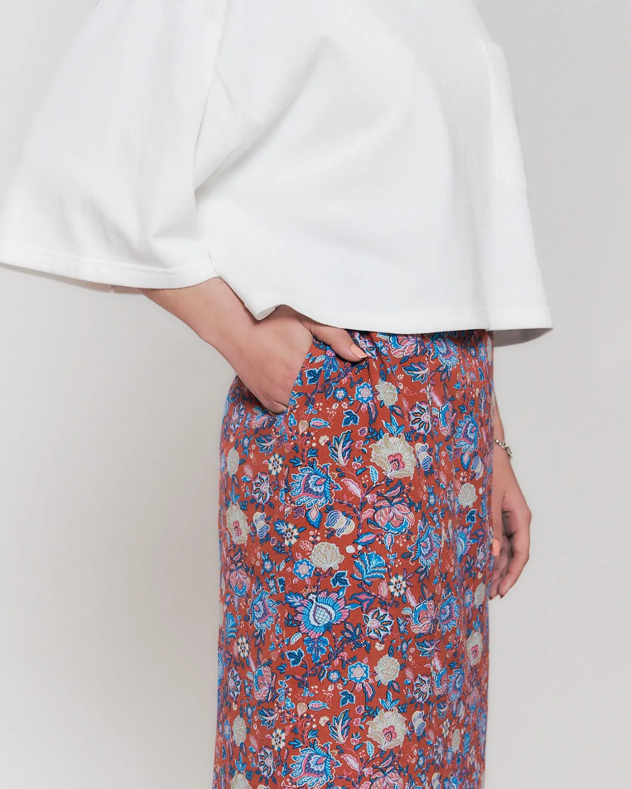 ORIENTAL FLOWER MERMAID SKIRT