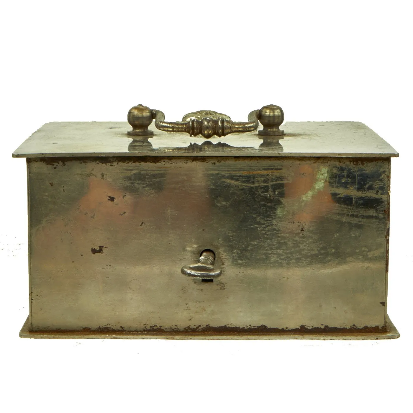 Original British Victorian Era Officer’s Mess Cash Box with Key from the 17th Lancers Regiment - Death or Glory