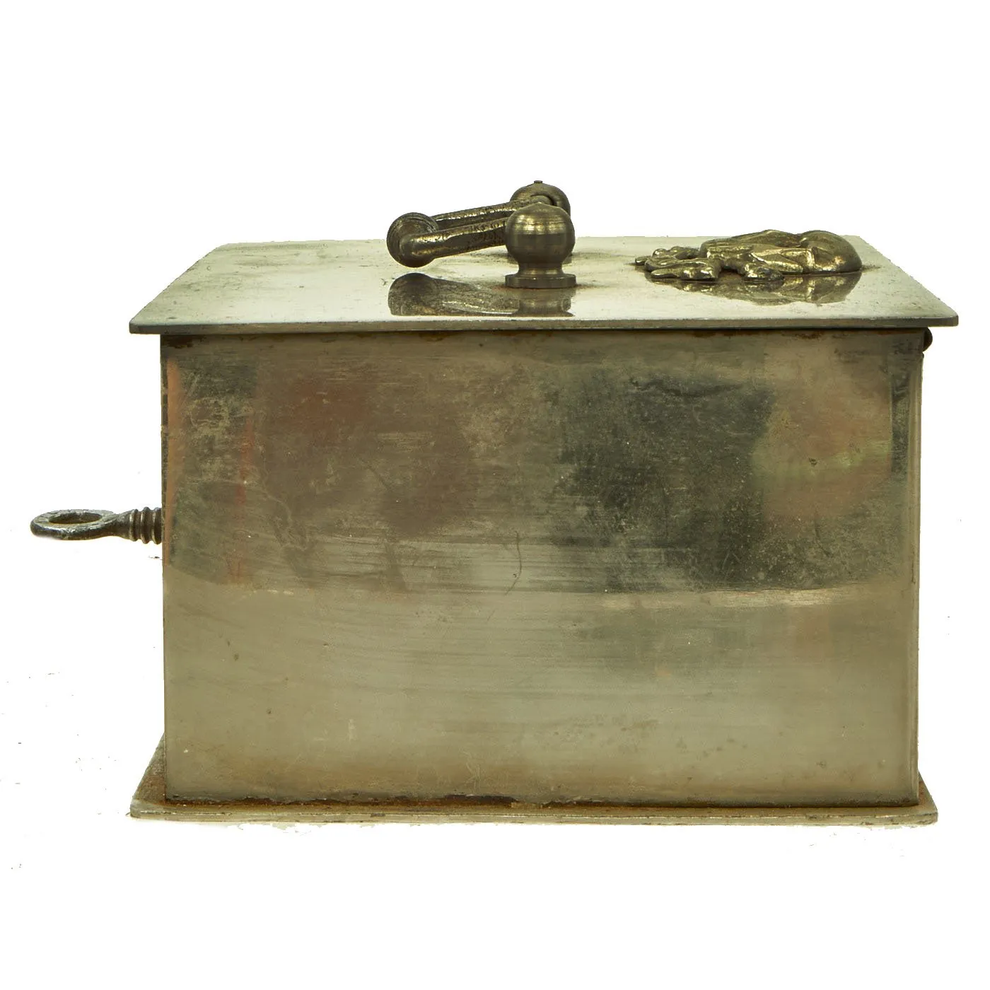 Original British Victorian Era Officer’s Mess Cash Box with Key from the 17th Lancers Regiment - Death or Glory