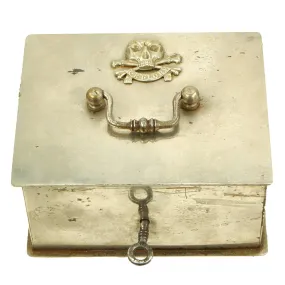 Original British Victorian Era Officer’s Mess Cash Box with Key from the 17th Lancers Regiment - Death or Glory