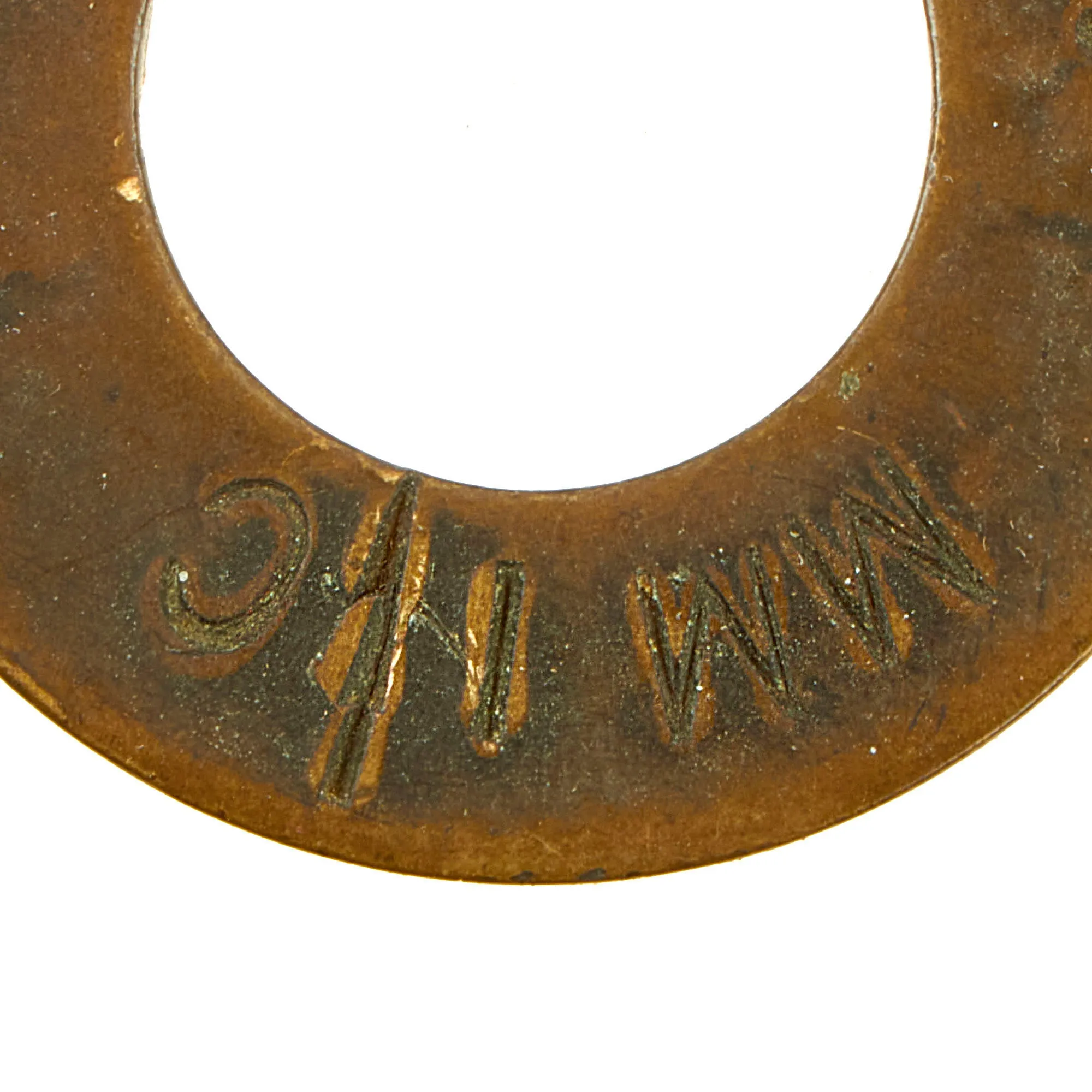 Original U.S. WWII “Navy Brass” Washer Recovered From U.S.S. Tennessee (BB-43) During Repairs After Attack on Pearl Harbor - Recovered by MM1 H.J. Salcido