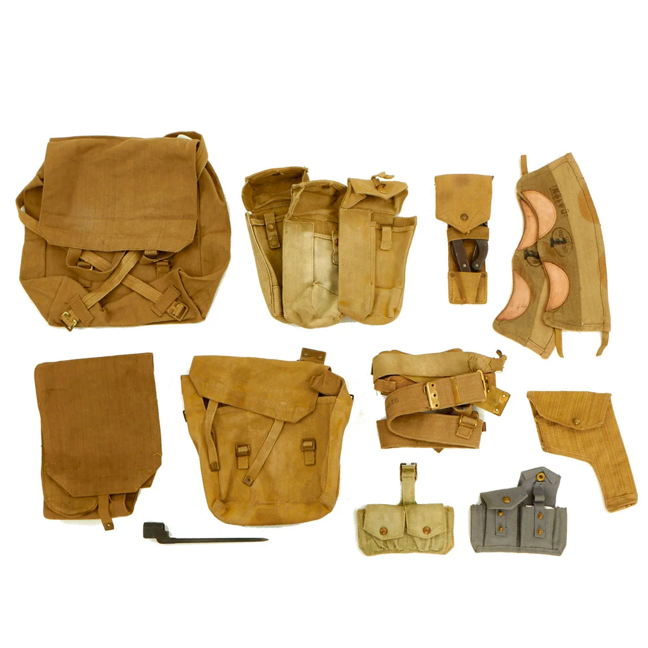 Original WWII British & Commonwealth Army Issue Field Gear Lot - 18 Items