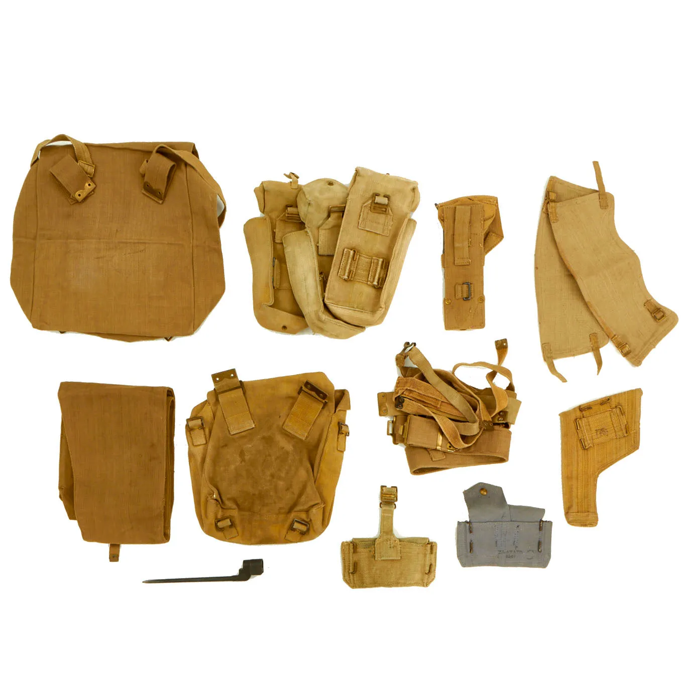 Original WWII British & Commonwealth Army Issue Field Gear Lot - 18 Items