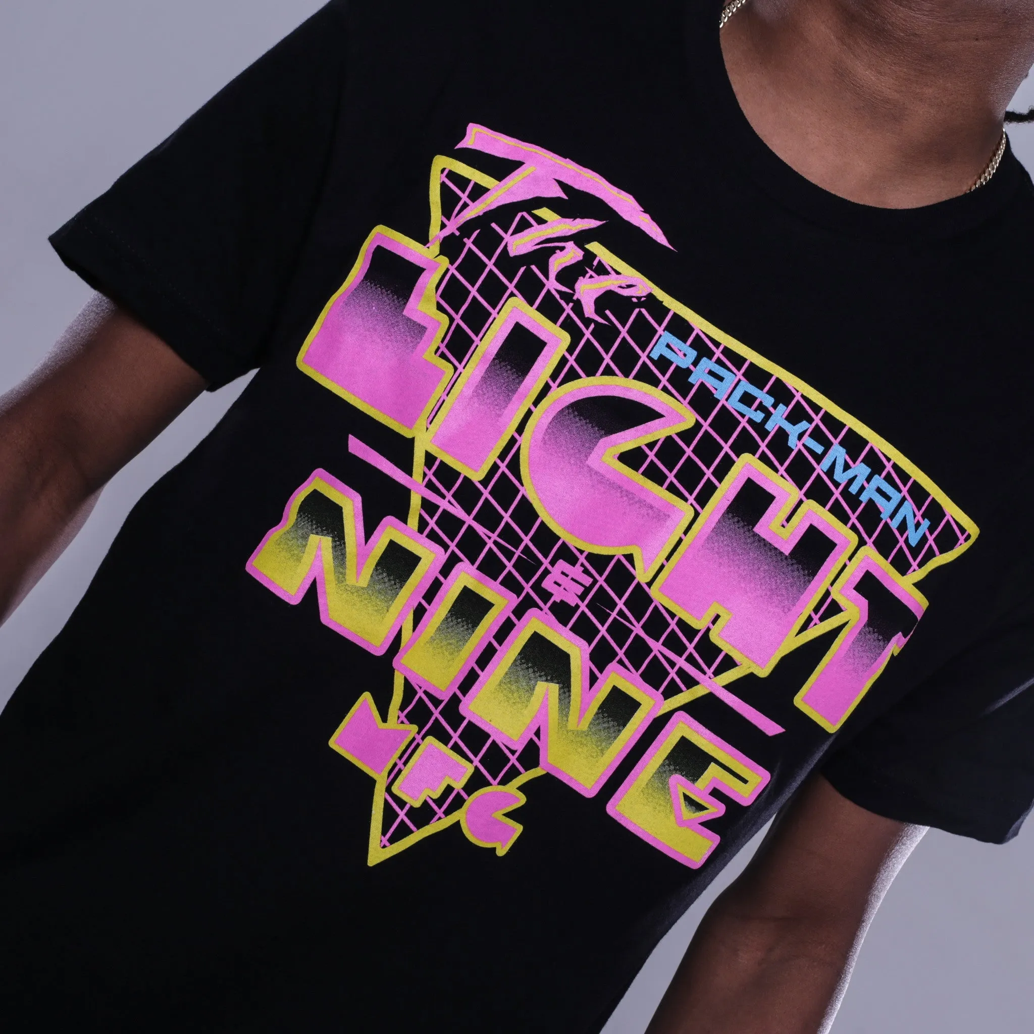 Pack Man T Shirt Black Neon