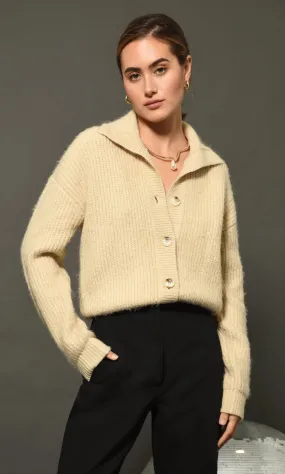 Pauline Button Front Crop Sweater