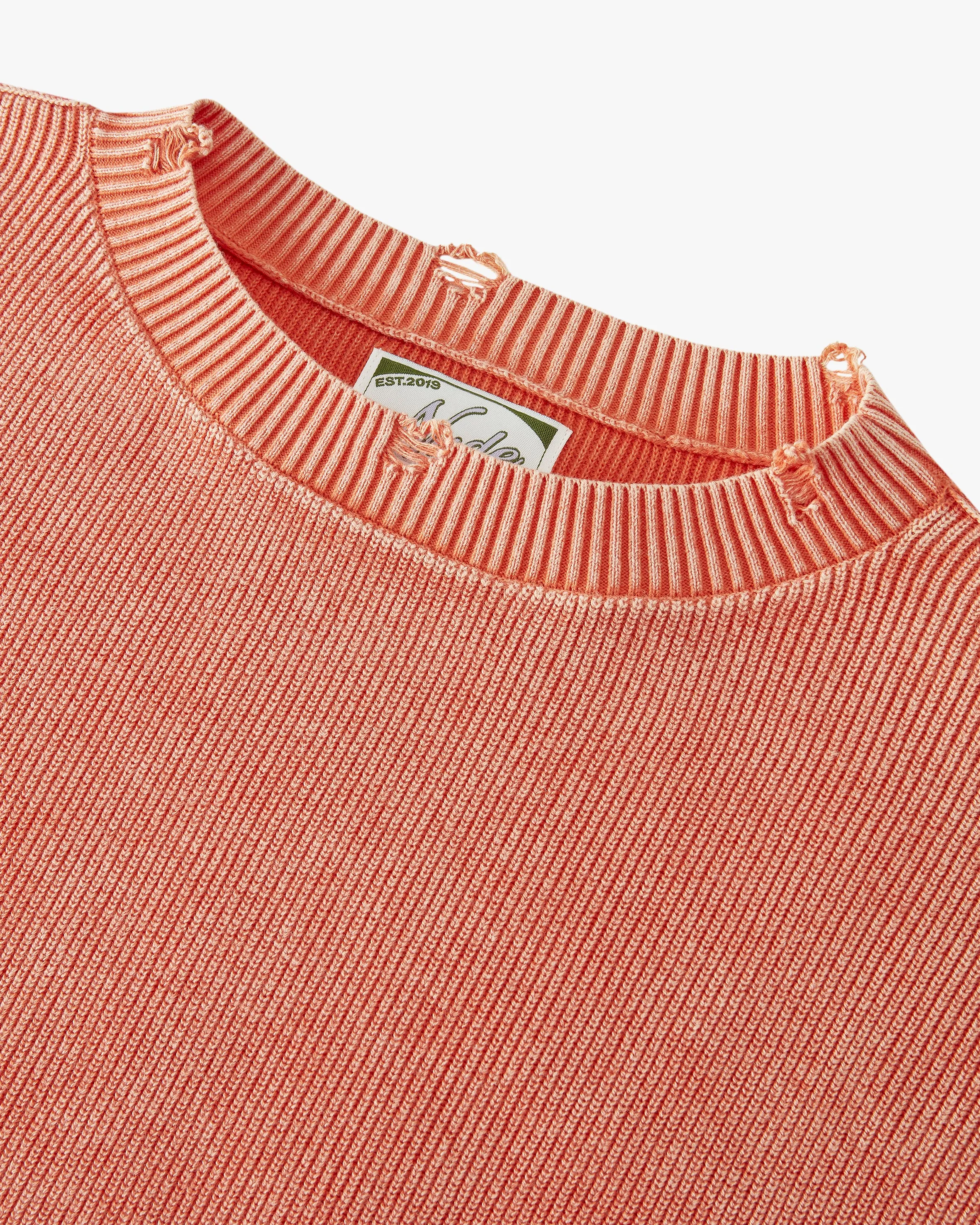 PERFECT CROP KNIT PEACH