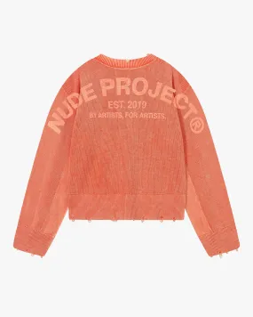 PERFECT CROP KNIT PEACH