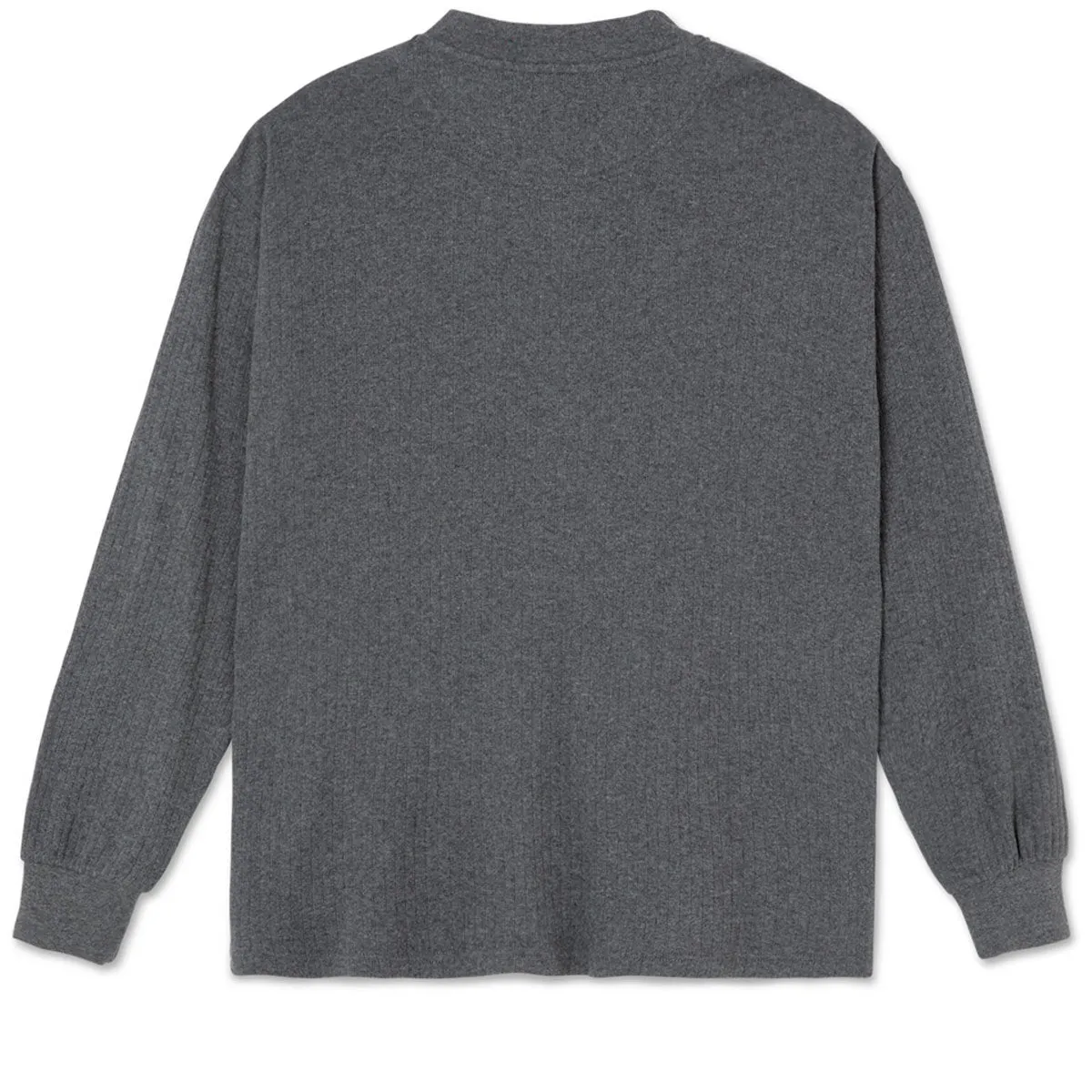 Polar - Rib Henley Longsleeve (Dark Grey)