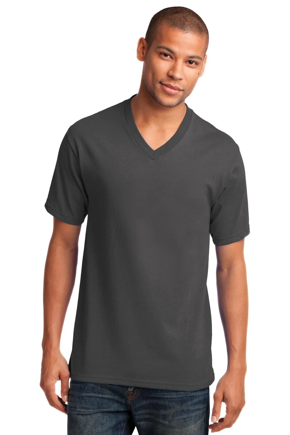 Port & Company® Core Cotton V-Neck Tee. PC54V