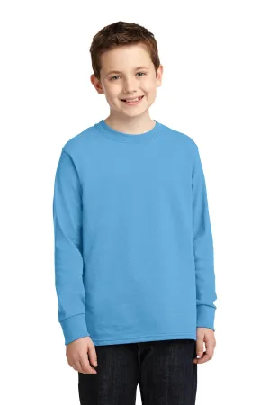 Port & Company® Youth Long Sleeve Core Cotton Tee. PC54YLS