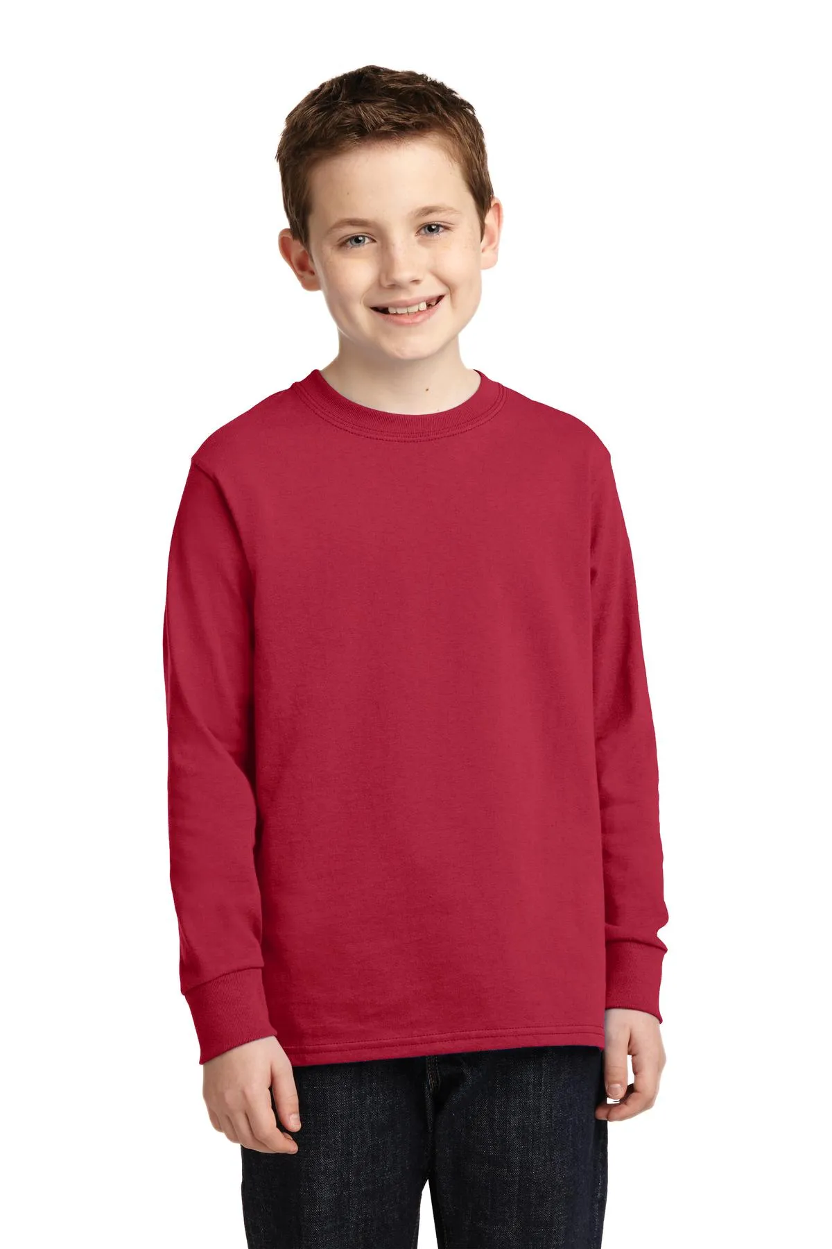 Port & Company® Youth Long Sleeve Core Cotton Tee. PC54YLS