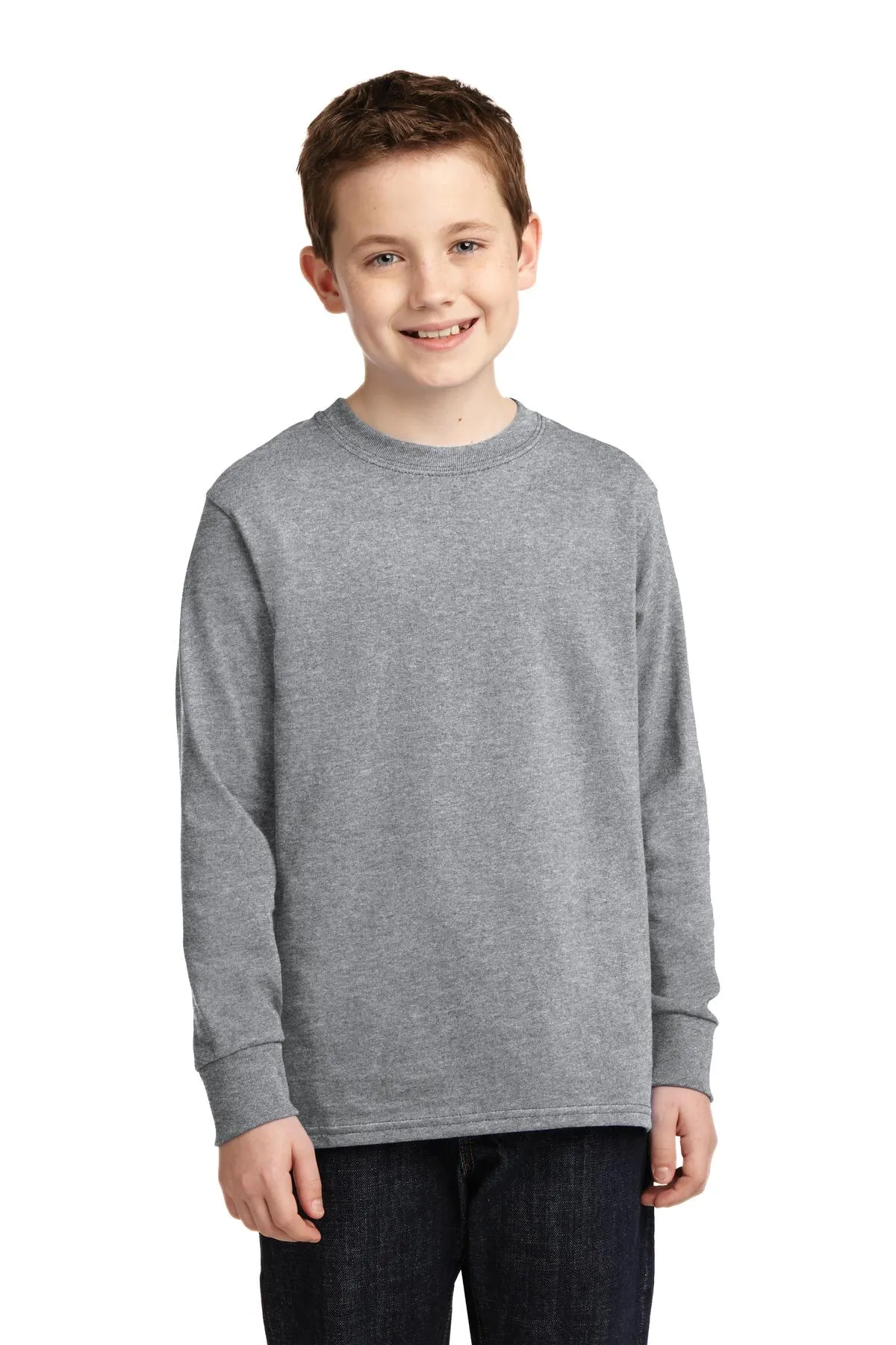 Port & Company® Youth Long Sleeve Core Cotton Tee. PC54YLS