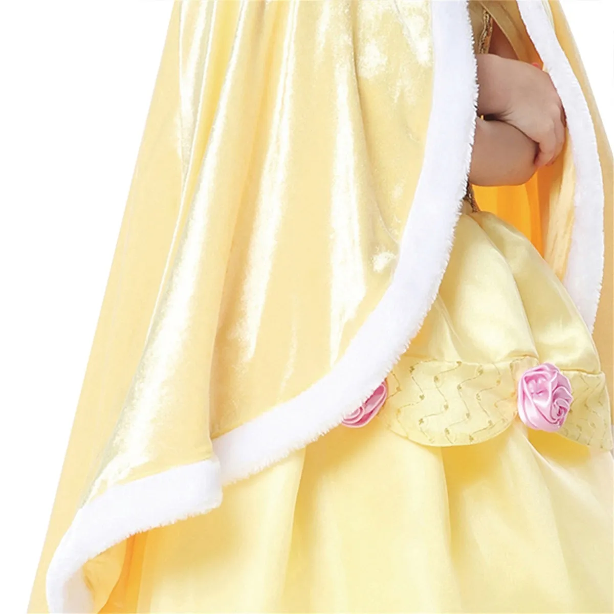 Princess Belle Cloak Soft Velvet Fur Hooded