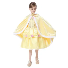 Princess Belle Cloak Soft Velvet Fur Hooded