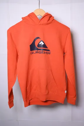 Quicksilver Vibrant Orange Full-Sleeve Hoodie