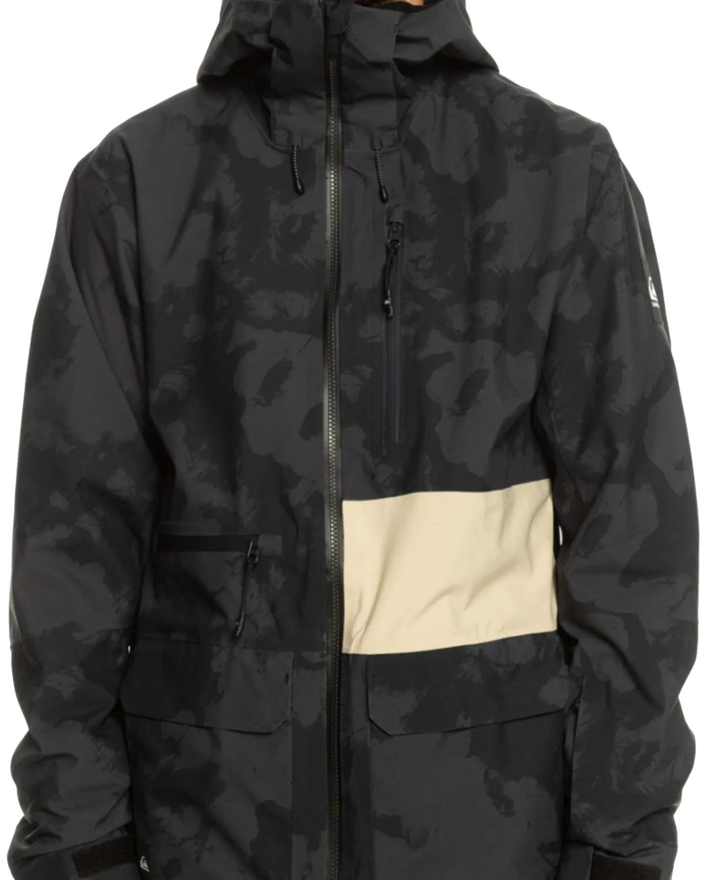 Quiksilver Sammy Carlson Stretch Quest Technical Snow Jacket - Tie Dye True Black