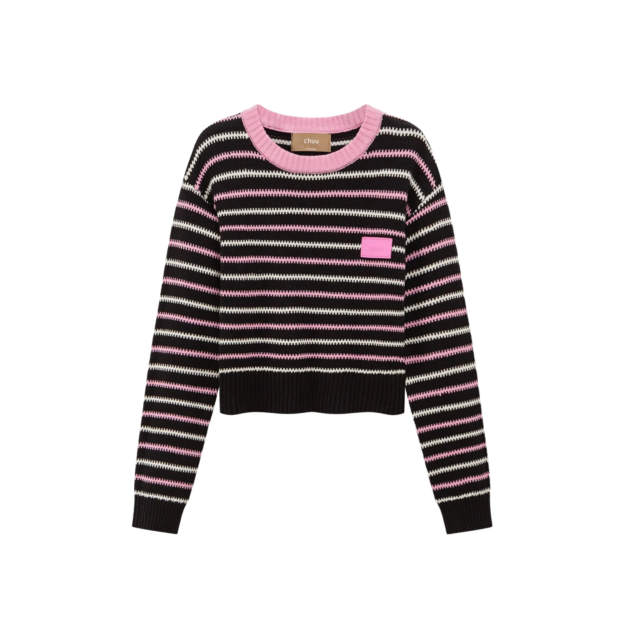 Rejoice Striped Crop Knit Sweater