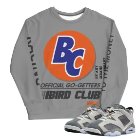 Retro 6 Low PSG Cement Grey Go Getter Sweater