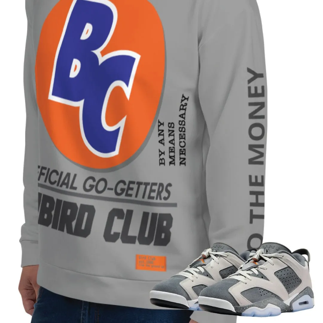 Retro 6 Low PSG Cement Grey Go Getter Sweater