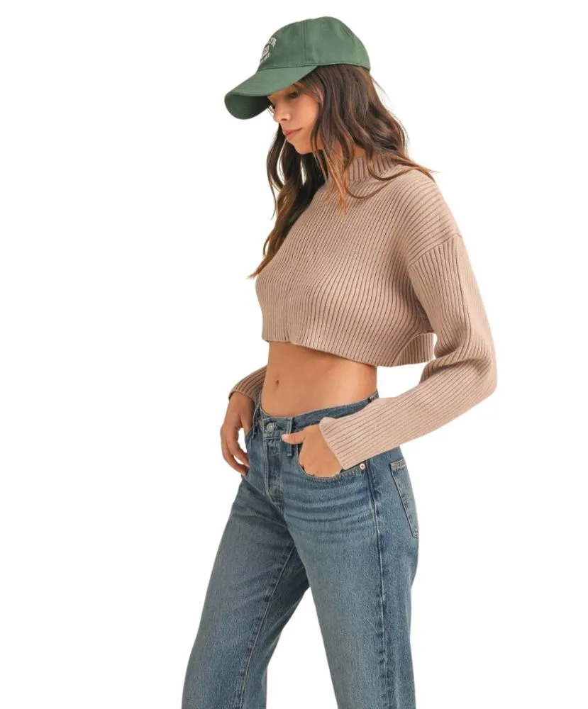 Riley Ribbed Crop Sweater