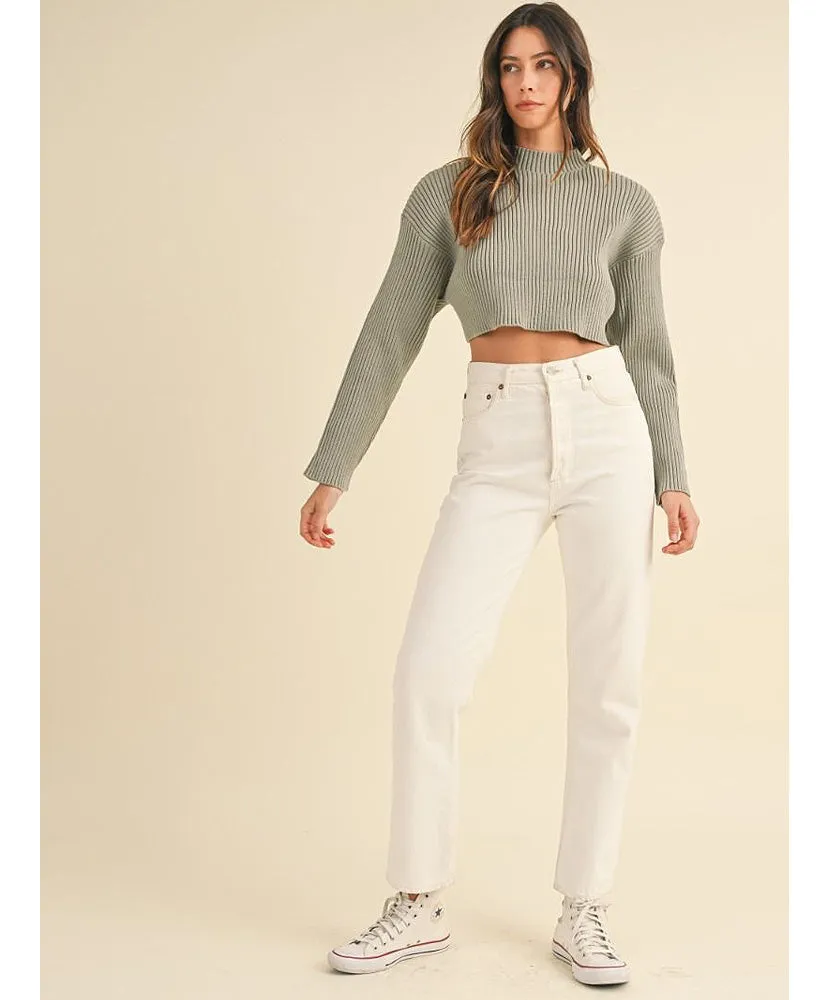 Riley Ribbed Crop Sweater