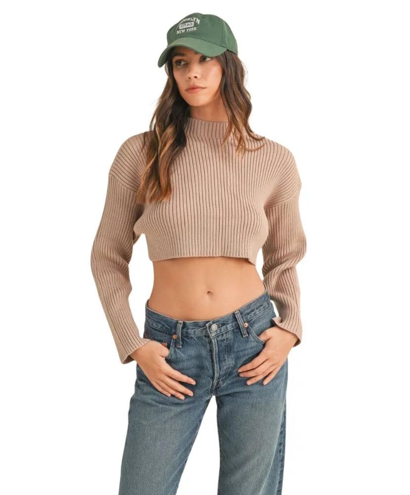 Riley Ribbed Crop Sweater