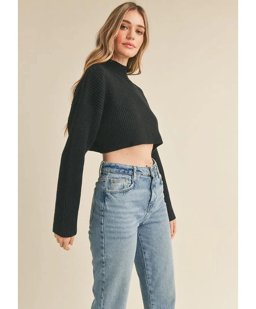 Riley Ribbed Crop Sweater