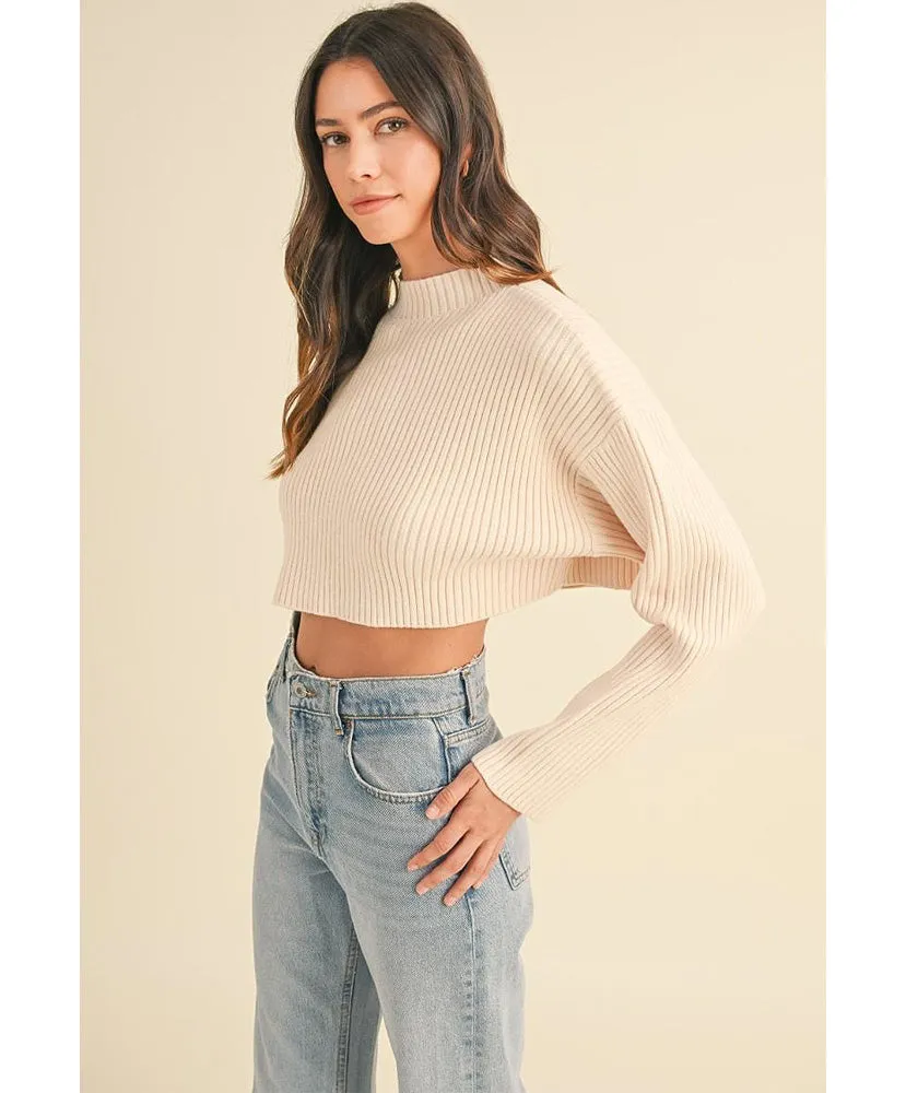 Riley Ribbed Crop Sweater