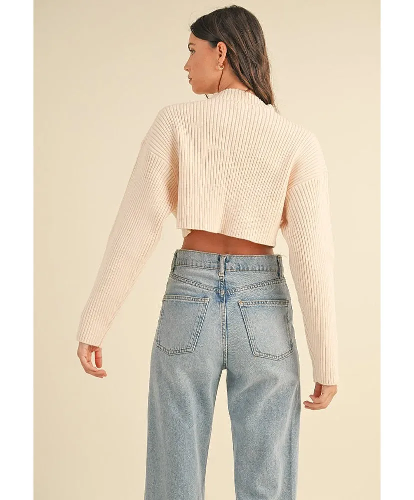 Riley Ribbed Crop Sweater