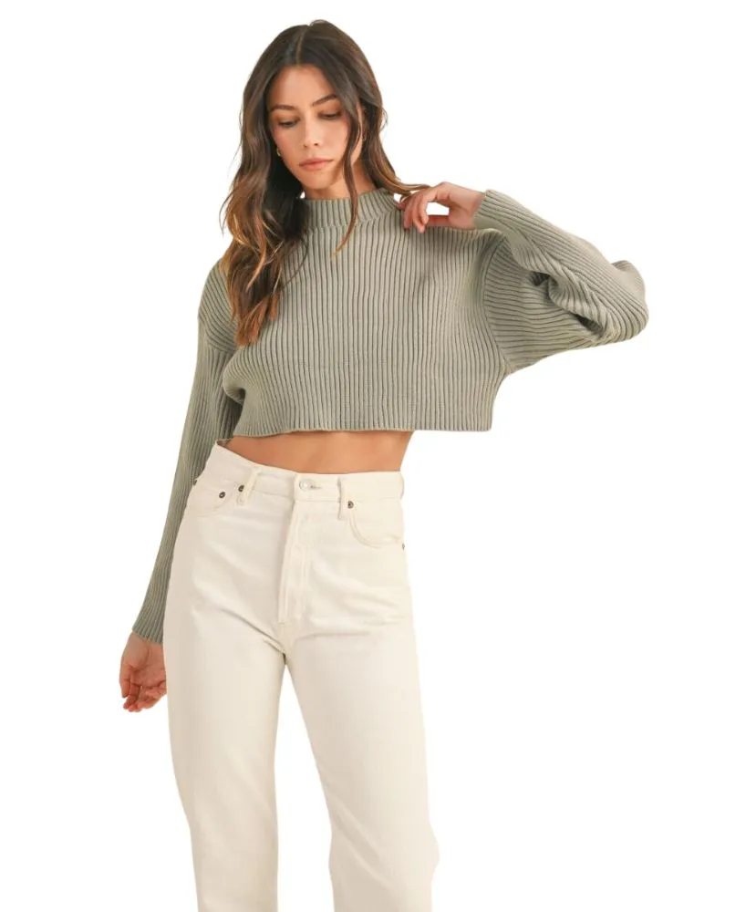 Riley Ribbed Crop Sweater