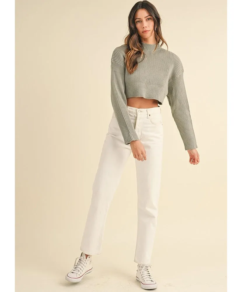 Riley Ribbed Crop Sweater