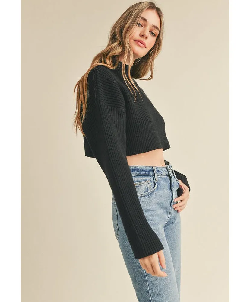 Riley Ribbed Crop Sweater