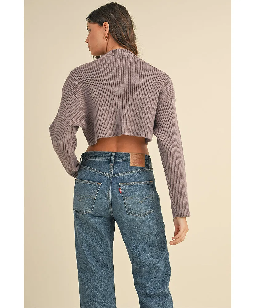 Riley Ribbed Crop Sweater