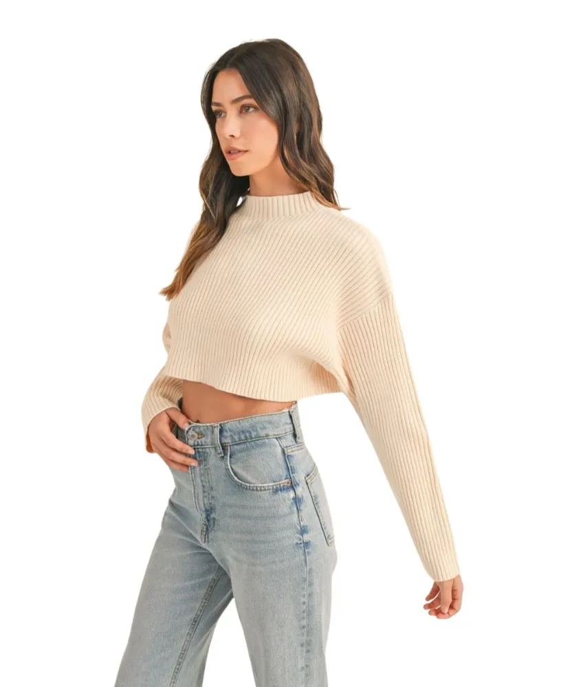 Riley Ribbed Crop Sweater