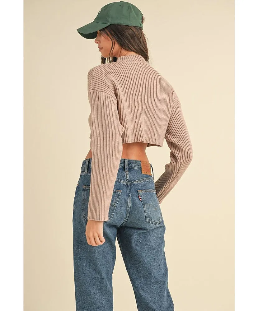 Riley Ribbed Crop Sweater