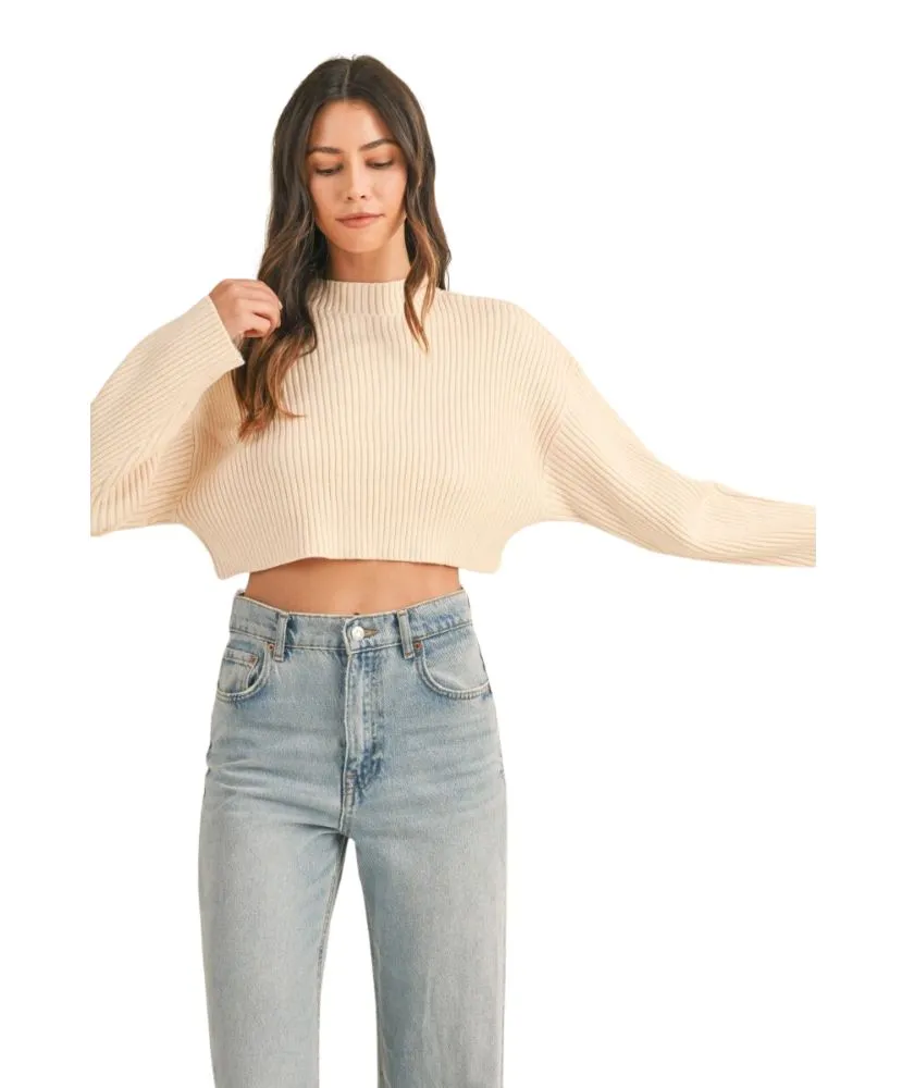 Riley Ribbed Crop Sweater