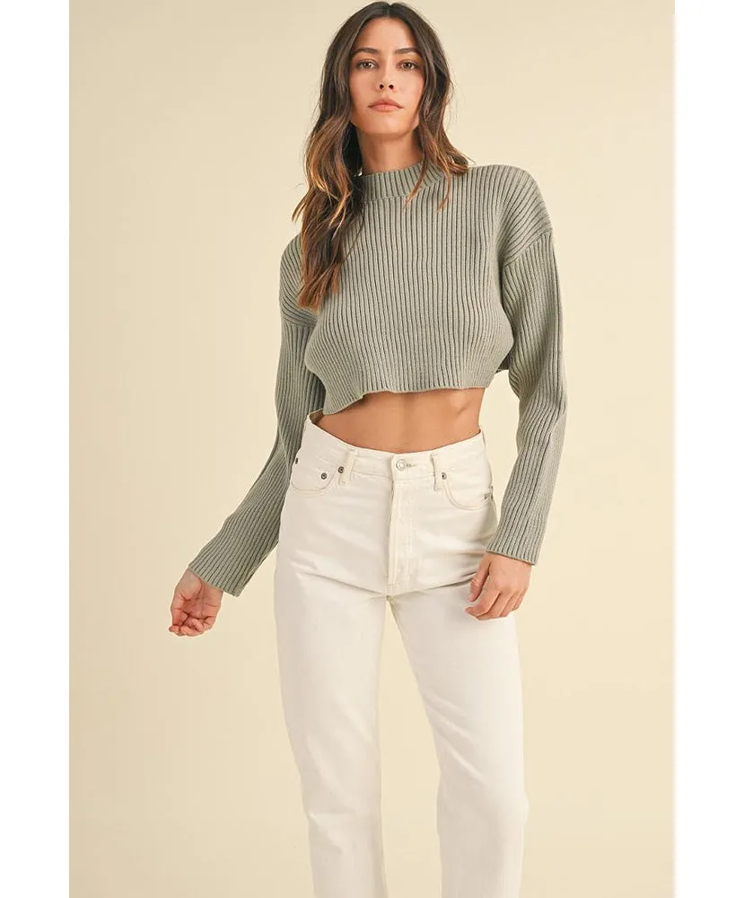 Riley Ribbed Crop Sweater