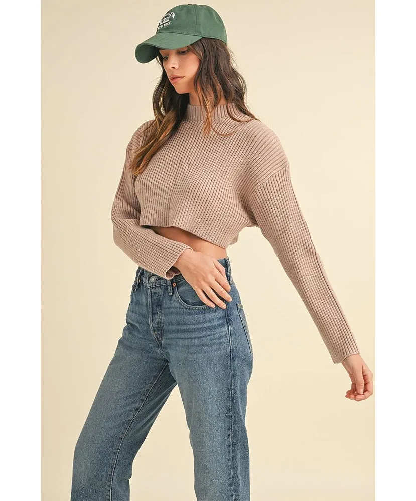 Riley Ribbed Crop Sweater