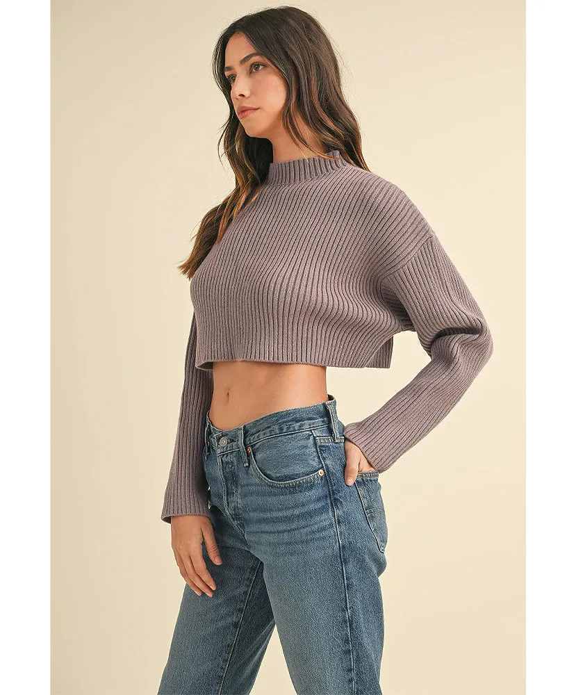 Riley Ribbed Crop Sweater