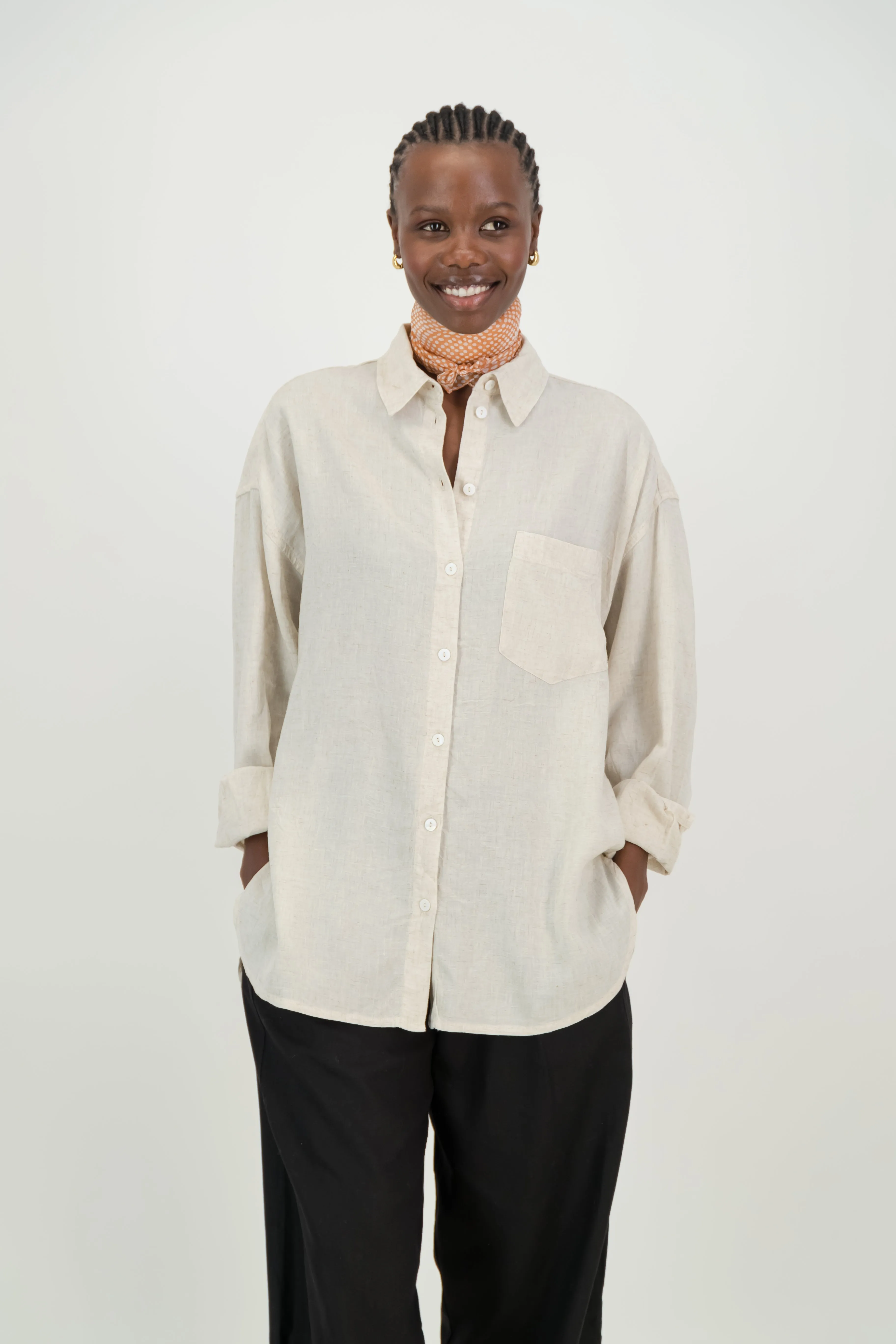 Sadie Linen Boyfriend Shirt