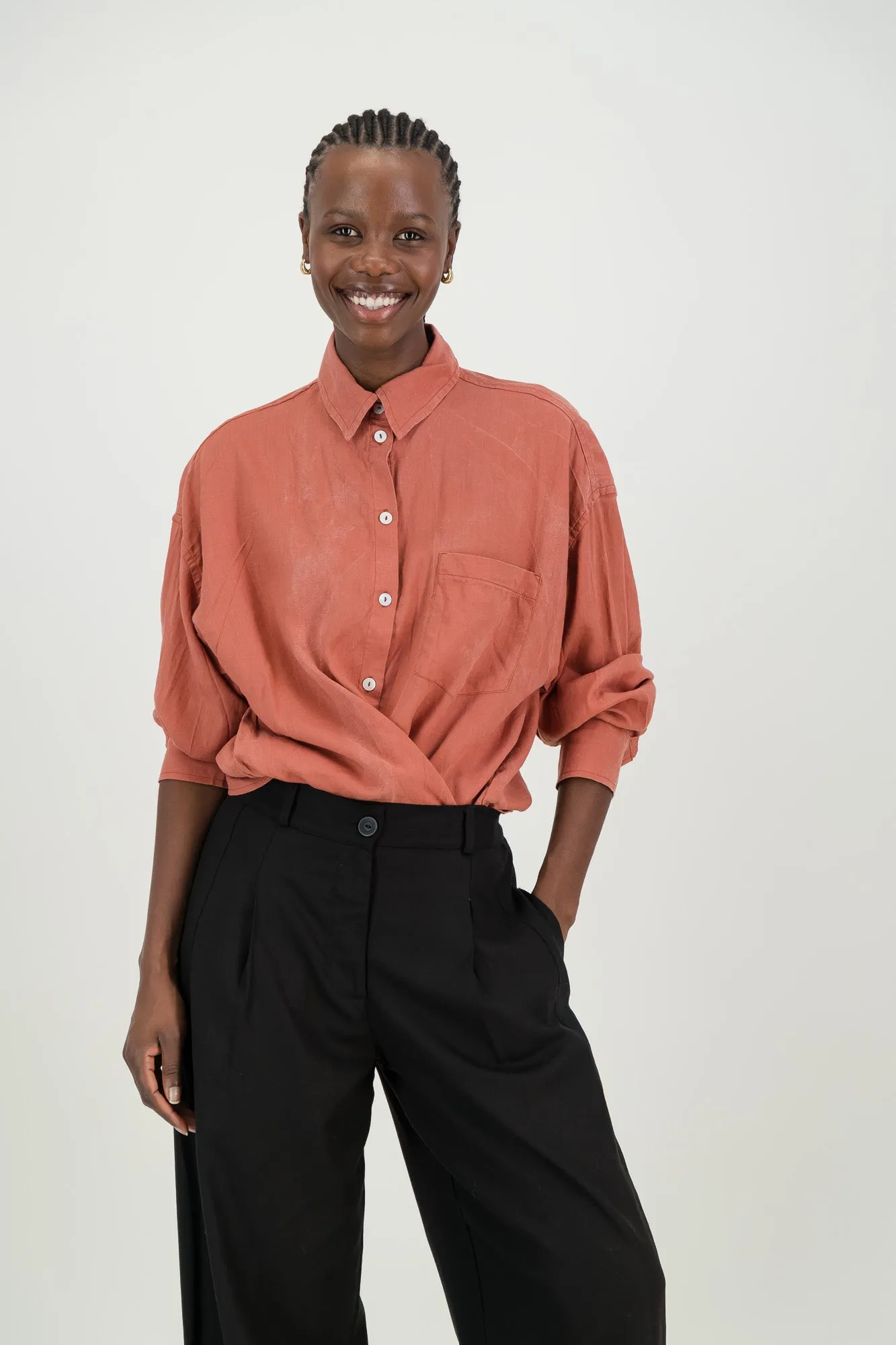 Sadie Linen Boyfriend Shirt