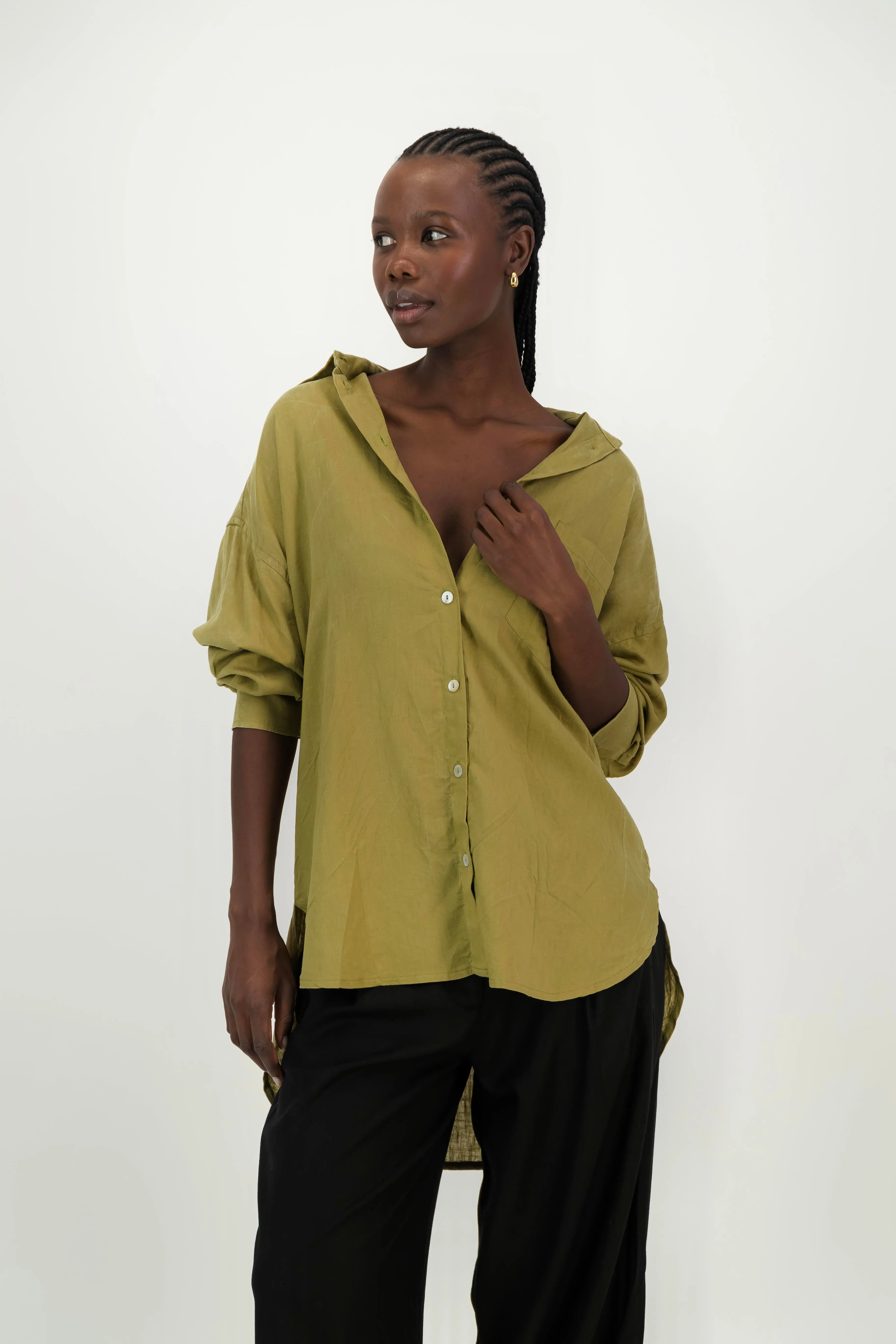 Sadie Linen Boyfriend Shirt