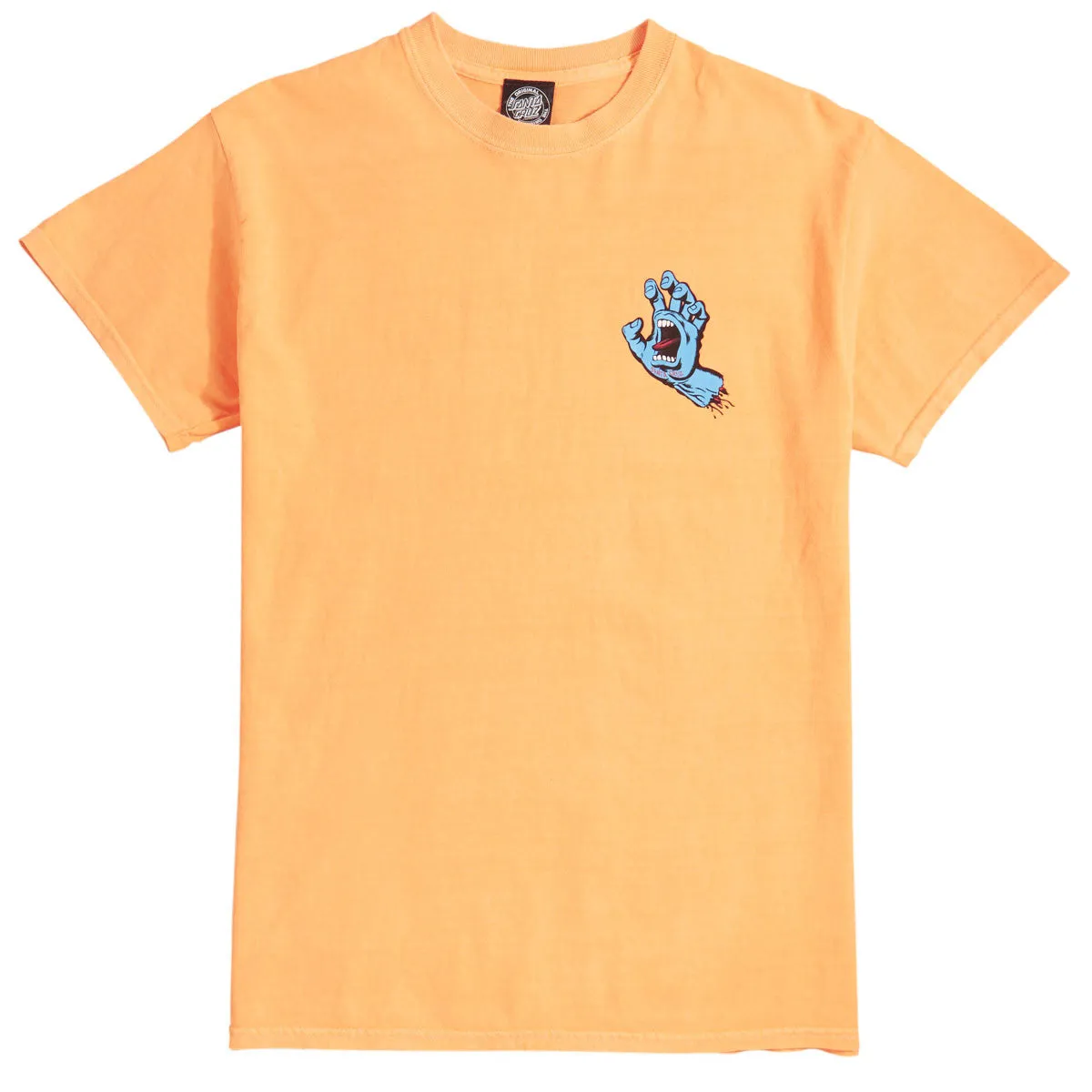 SANTA CRUZ T-SHIRT SCREAMING HAND NEON MANGO