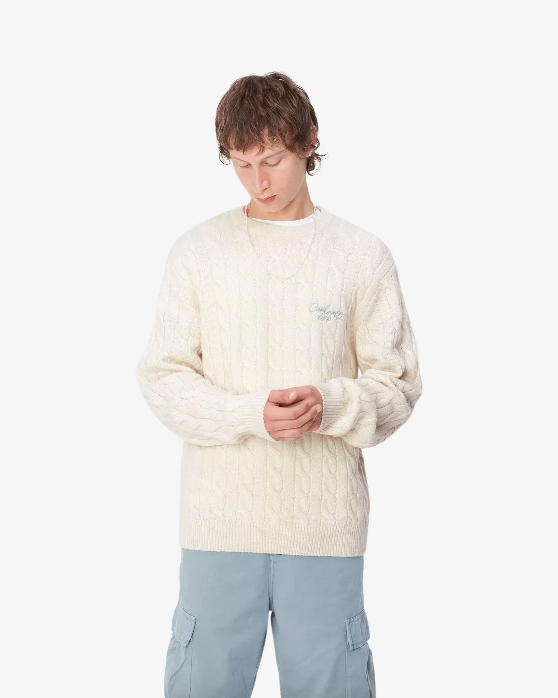 SIGNATURE SWEATER - NATURAL/DUSTY ICE