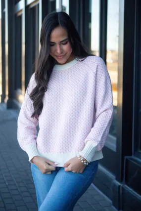 Something To Remember Pink Textured Sweater