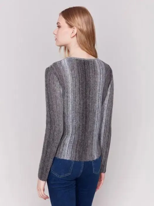 Space Dye Yarn Crop Sweater